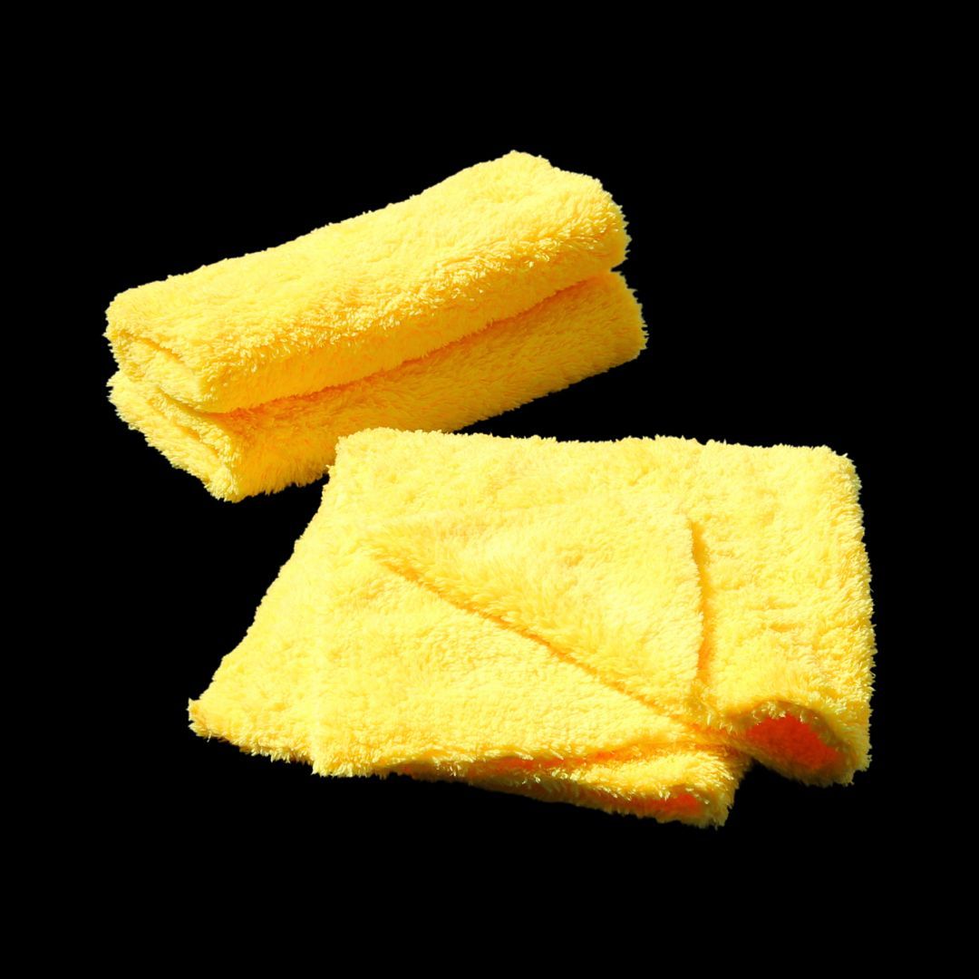 Coral Fleece Towel 500 GSM in Gelb – 40×40 cm Poliertuch